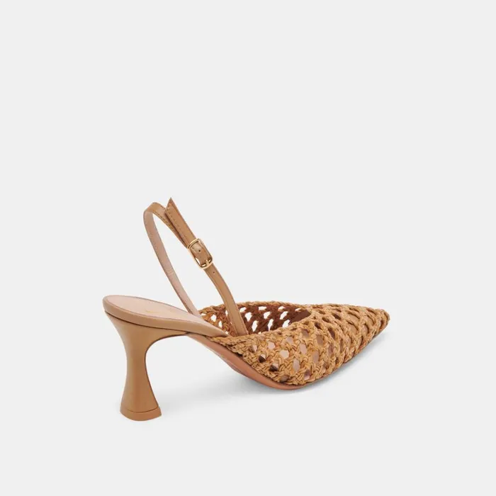 Sandals Women Dolce Vita Gloria Heels Natural Woven