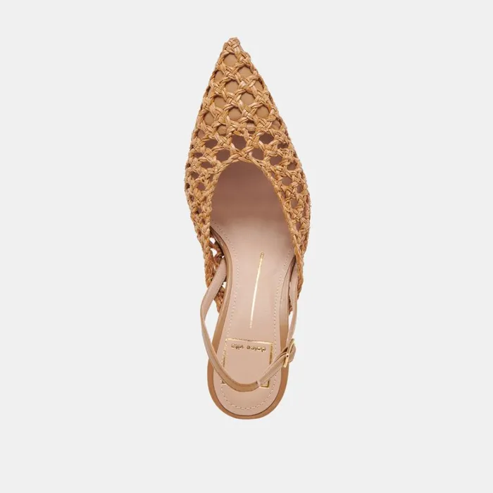 Sandals Women Dolce Vita Gloria Heels Natural Woven