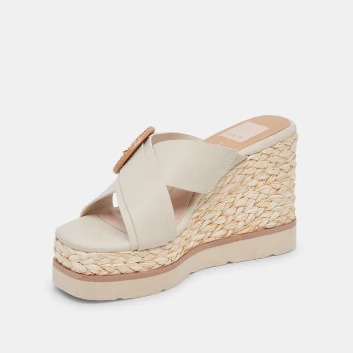 Sandals Women Dolce Vita Luiz Wedges Ivory Stella