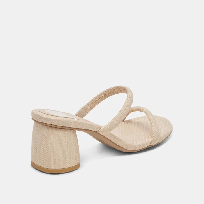 Sandals Women Dolce Vita Mandie Heels Oatmeal Raffia