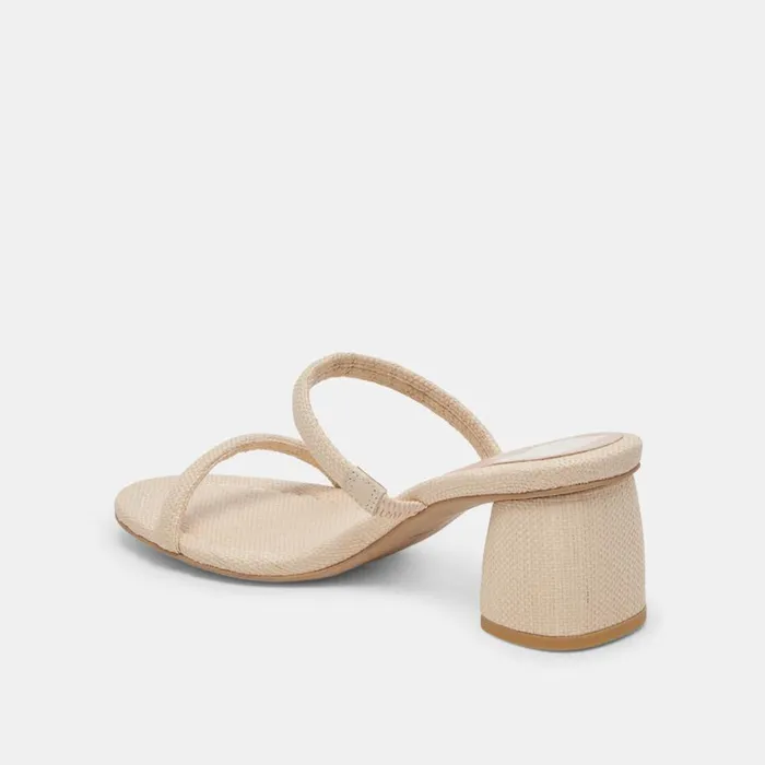 Sandals Women Dolce Vita Mandie Heels Oatmeal Raffia