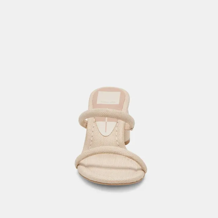 Sandals Women Dolce Vita Mandie Heels Oatmeal Raffia