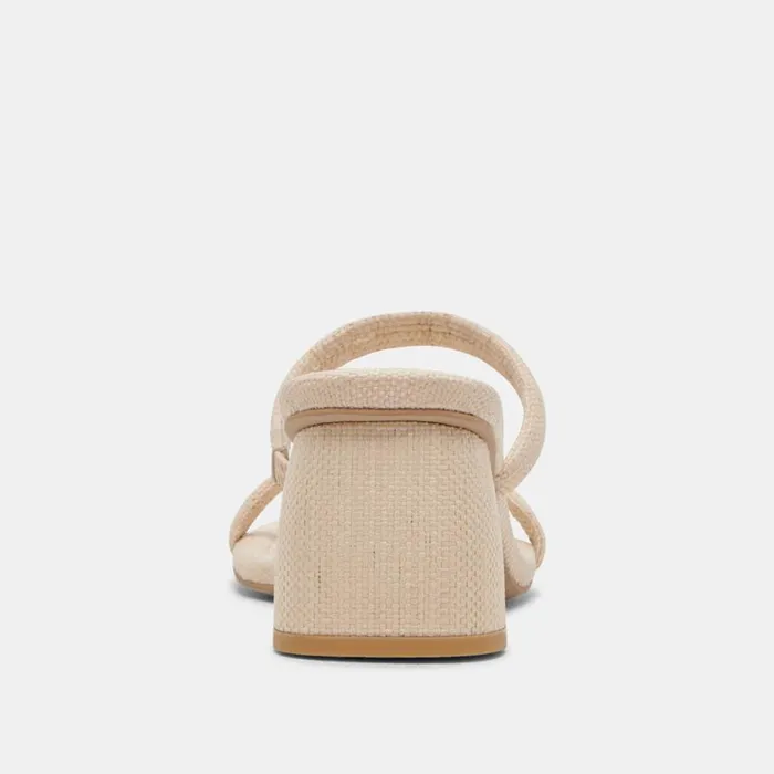 Sandals Women Dolce Vita Mandie Heels Oatmeal Raffia