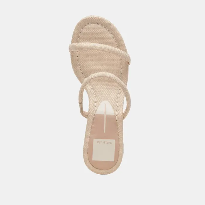 Sandals Women Dolce Vita Mandie Heels Oatmeal Raffia