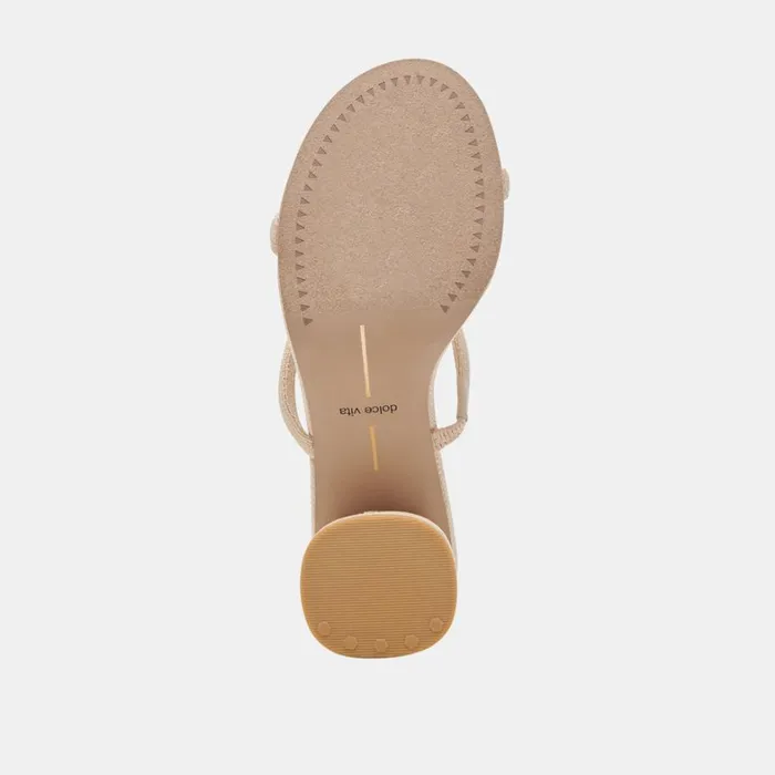 Sandals Women Dolce Vita Mandie Heels Oatmeal Raffia