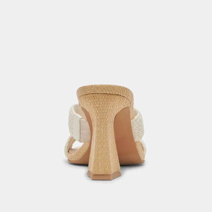 Sandals Women Dolce Vita Nitro Heels White Raffia
