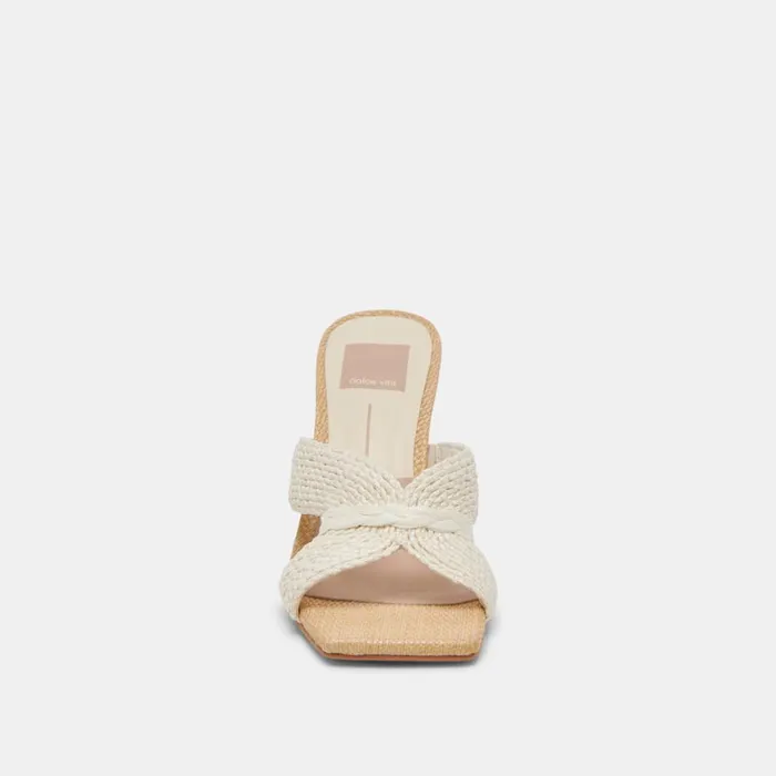 Sandals Women Dolce Vita Nitro Heels White Raffia
