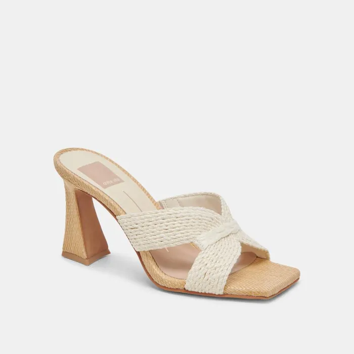 Sandals Women Dolce Vita Nitro Heels White Raffia