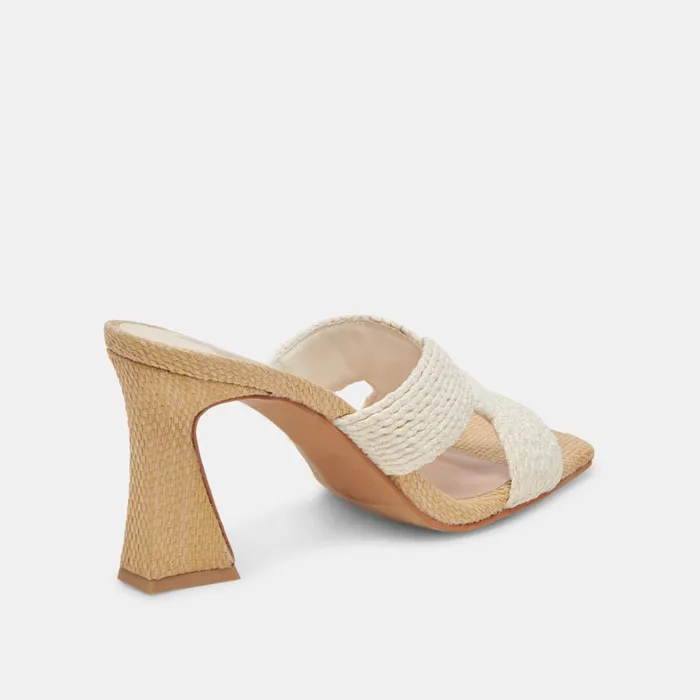 Sandals Women Dolce Vita Nitro Heels White Raffia