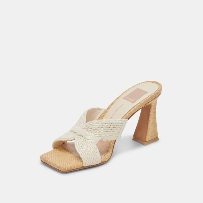 Sandals Women Dolce Vita Nitro Heels White Raffia