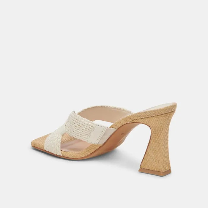Sandals Women Dolce Vita Nitro Heels White Raffia