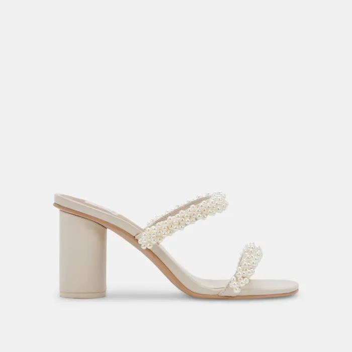 Sandals Women Dolce Vita Noel Heels Vanilla Pearls