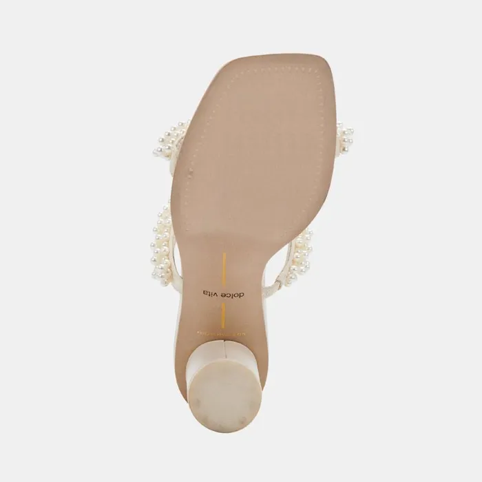 Sandals Women Dolce Vita Noel Heels Vanilla Pearls