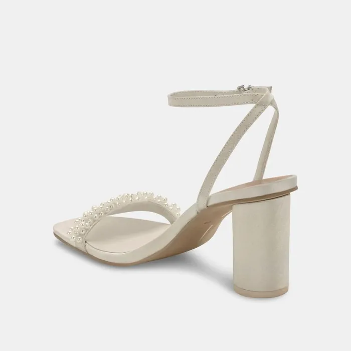 Sandals Women Dolce Vita Nory Heels Vanilla Pearls