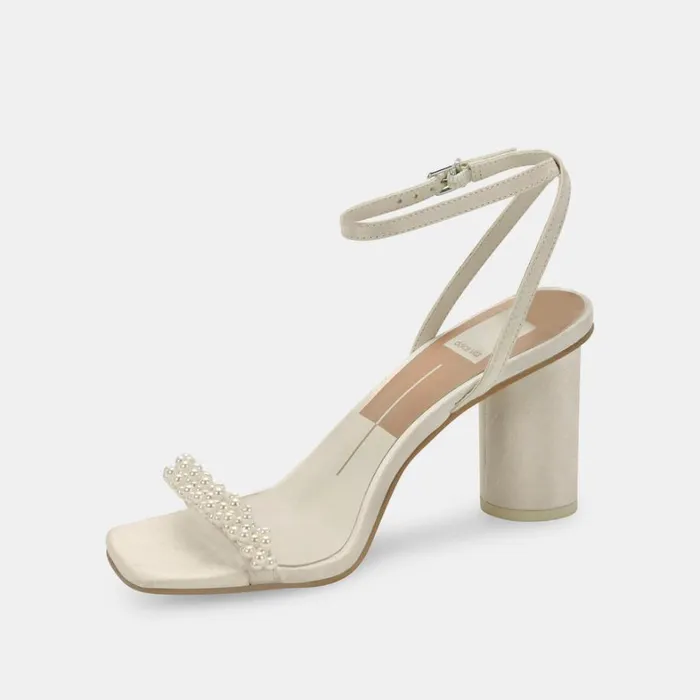 Sandals Women Dolce Vita Nory Heels Vanilla Pearls