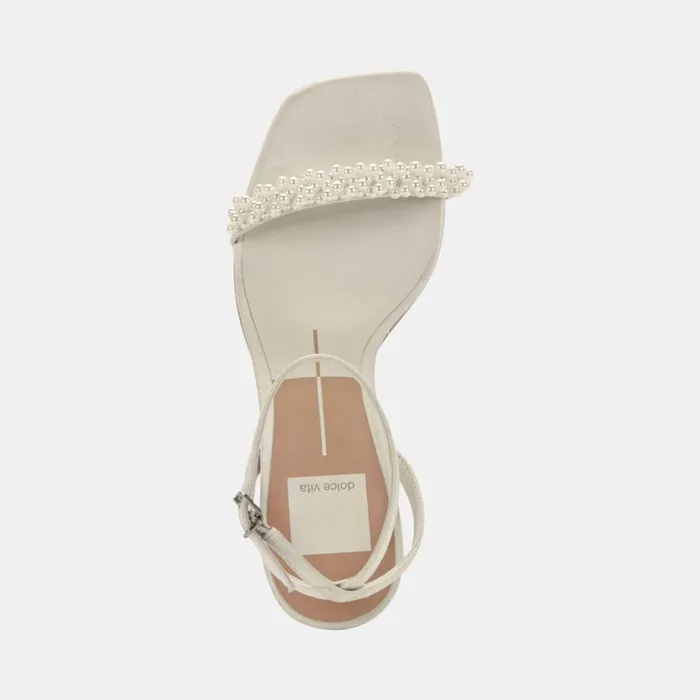 Sandals Women Dolce Vita Nory Heels Vanilla Pearls
