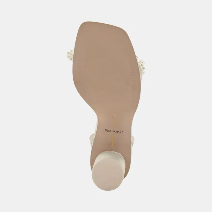 Sandals Women Dolce Vita Nory Heels Vanilla Pearls