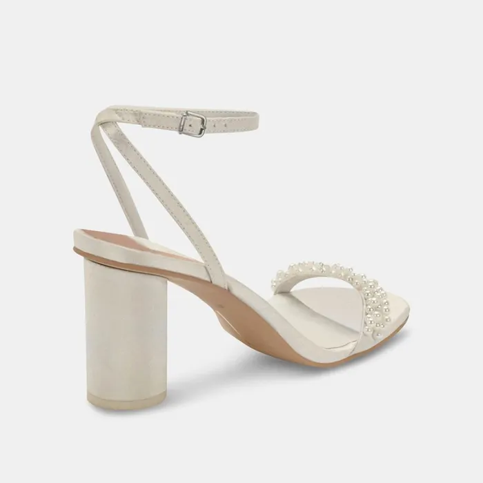 Sandals Women Dolce Vita Nory Heels Vanilla Pearls