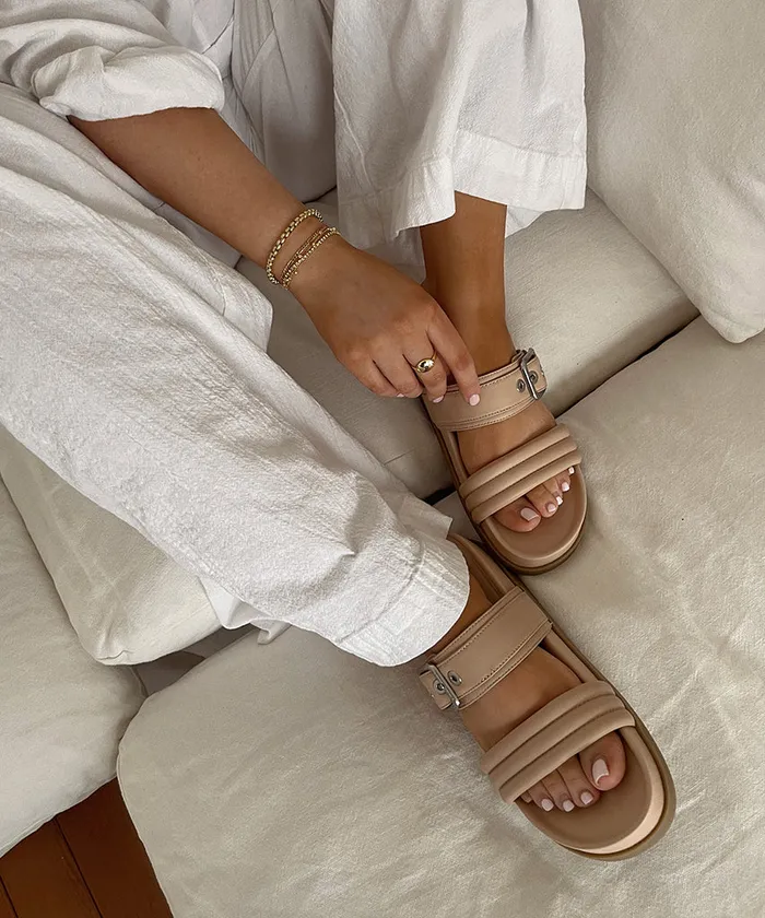 Sandals Women Dolce Vita Shaila Sandals Cream Leather