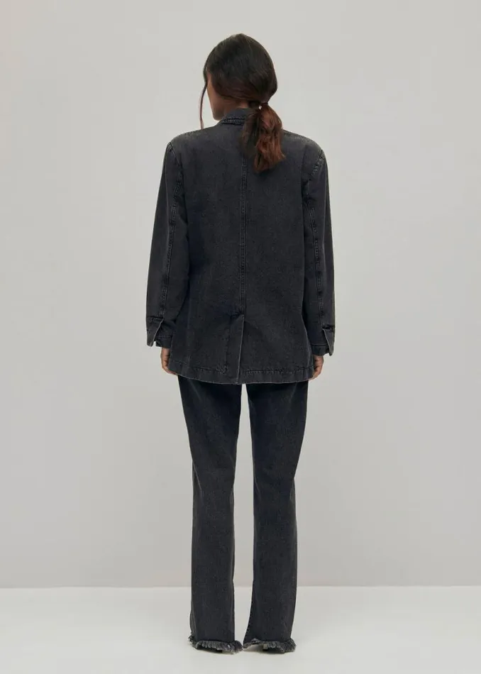 Sandra Black Denim Jacket Women ALOHAS Denim
