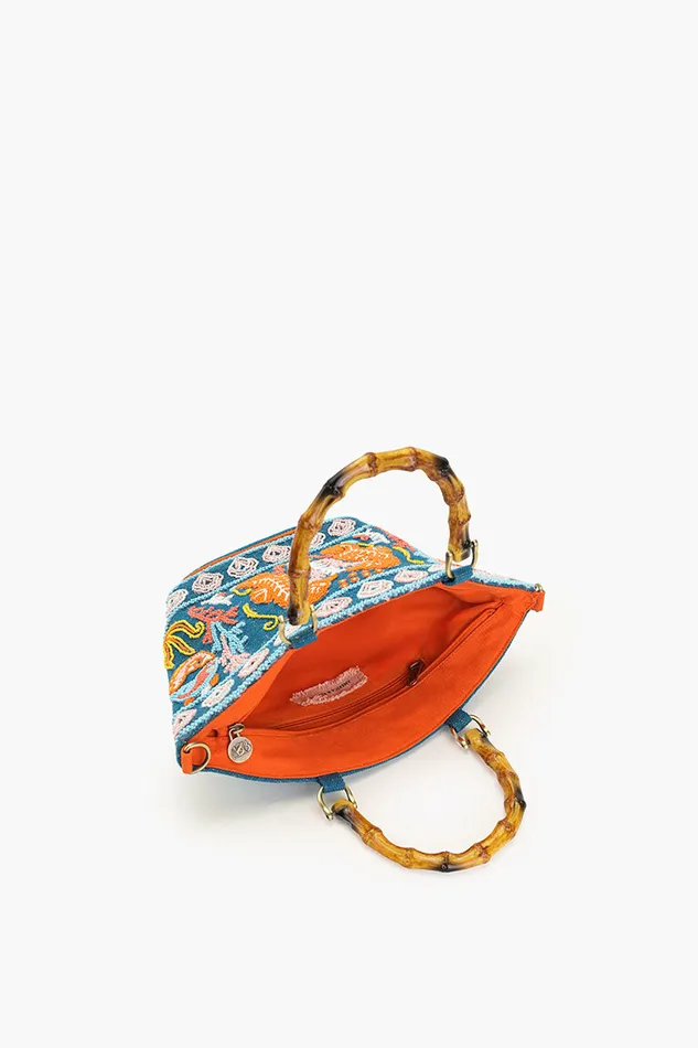 Sea Horse Teal Top Handle Bag Sea Horse Teal Top Handle Bag