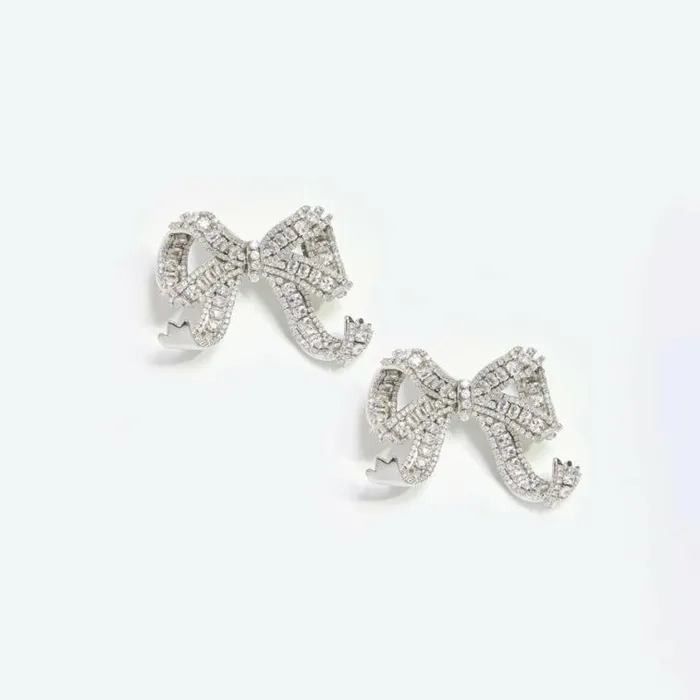 Self Portrait Accessories Crystal Bow Earrings 8211 Women