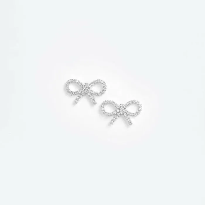 Self Portrait Accessories Mini Bow Crystal Earrings 8211 Women