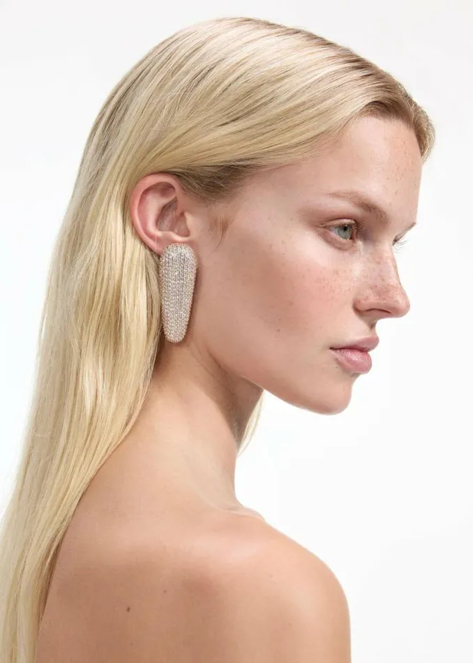 Self Portrait Earrings Gold Crystal Bar Earrings 8211 Women