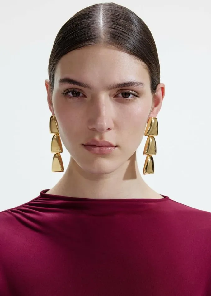 Self Portrait Earrings Gold Tiered Bell Earrings 8211 Women