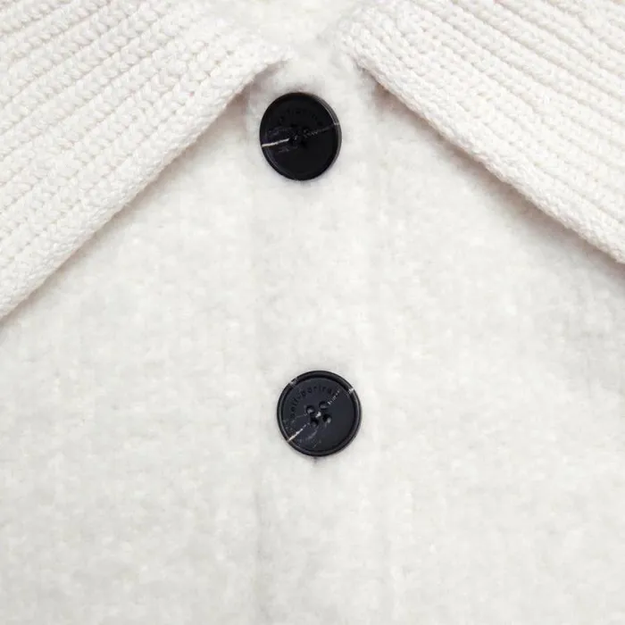 Self Portrait Outerwear Cream Fluffy Knit Cardigan 8211 Women