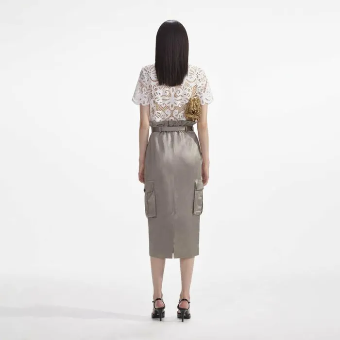 Self Portrait Tops White Guipure Lace Top 8211 Women