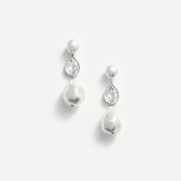 Self Portrait Wedding Guest Pearl Crystal Droplet Earrings 8211 Women