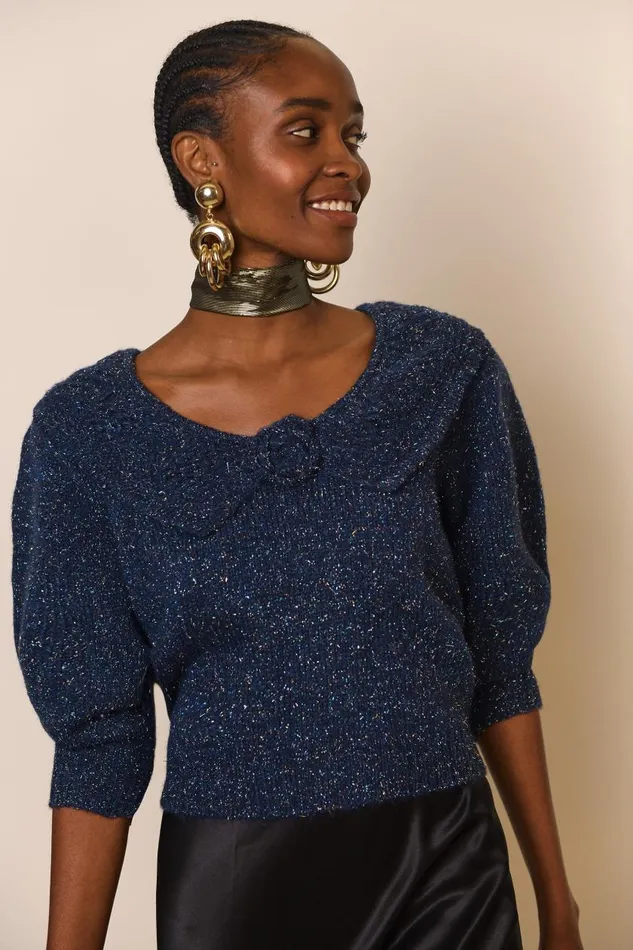 Serenity Navy Women RIXO Knitwear