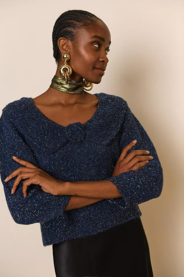 Serenity Navy Women RIXO Knitwear Serenity Navy Women RIXO Knitwear