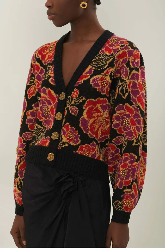 Shiny Chita Knit Cardigan Women FARM Rio Cardigans Shiny Chita Knit Cardigan Women FARM Rio Cardigans