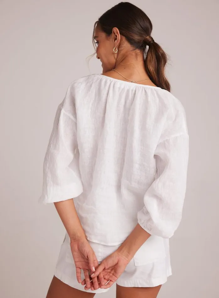 Shirred Neck Blouse 8211 White Women Bella Dahl Long Sleeve Shirred Neck Blouse 8211 White Women Bella Dahl Long Sleeve