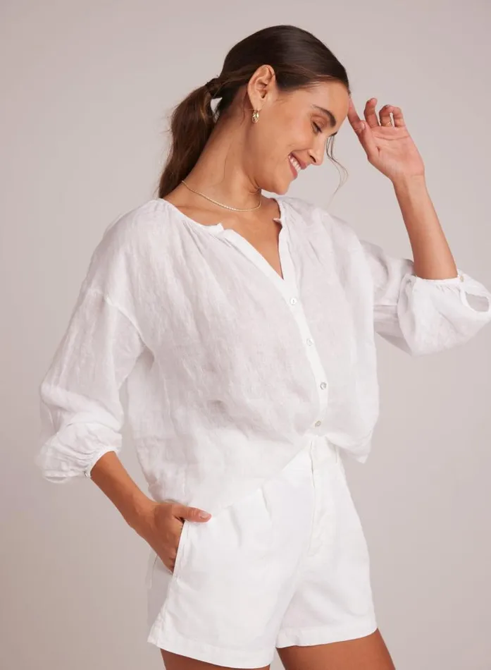 Shirred Neck Blouse 8211 White Women Bella Dahl Long Sleeve Shirred Neck Blouse 8211 White Women Bella Dahl Long Sleeve