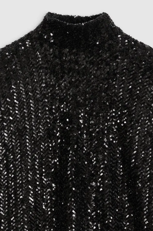 Shirts Women ANINE BING Josephine Top 8211 Black Sequin