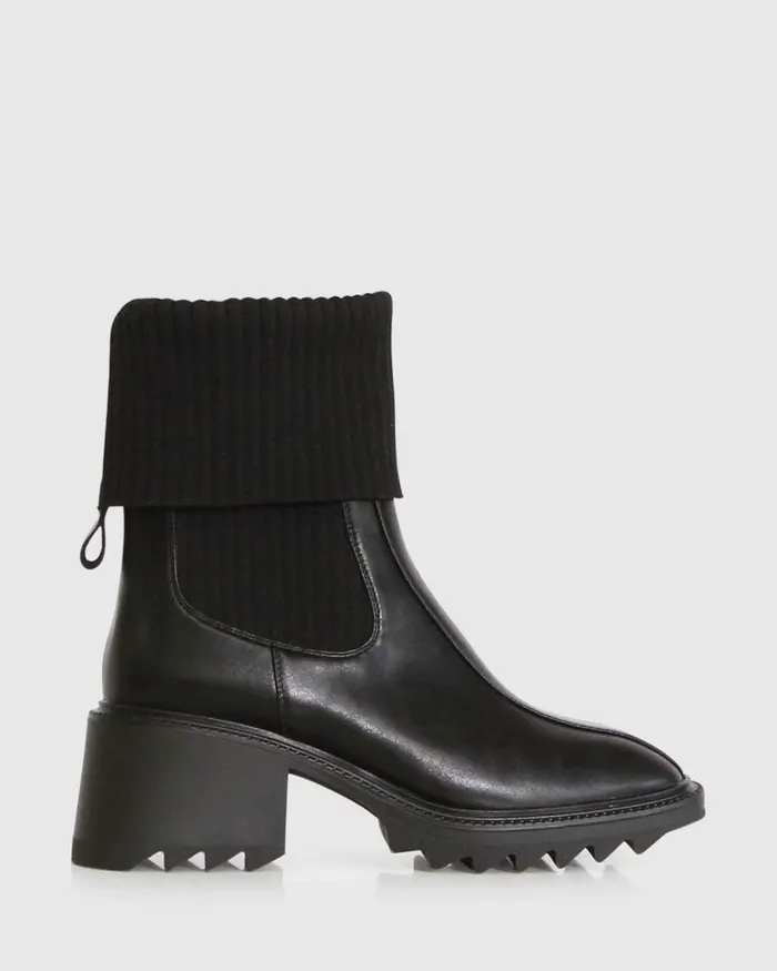 Shoes Belle and Bloom Women Perfect Illusion Knit Boot 8211 Black