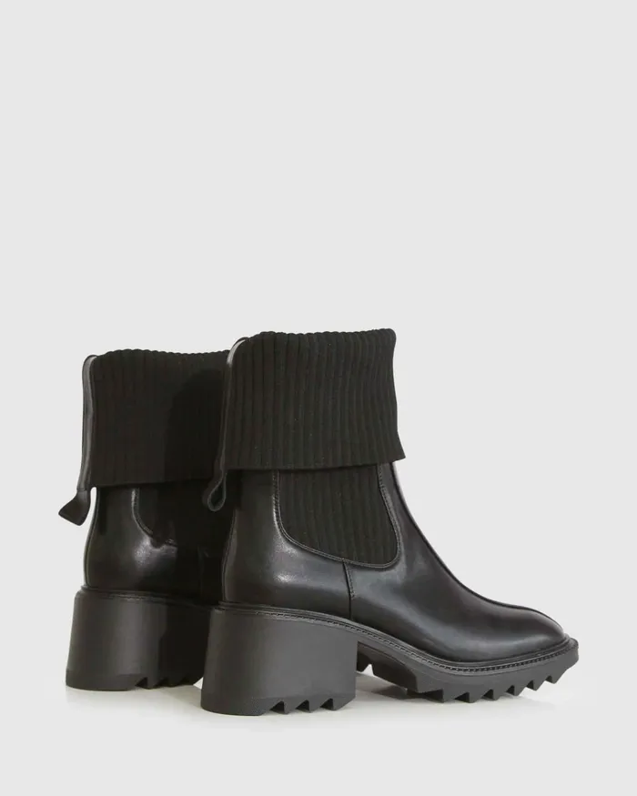 Shoes Belle and Bloom Women Perfect Illusion Knit Boot 8211 Black