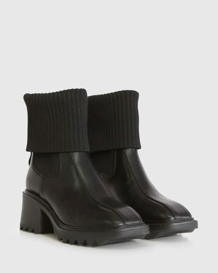 Shoes Belle and Bloom Women Perfect Illusion Knit Boot 8211 Black