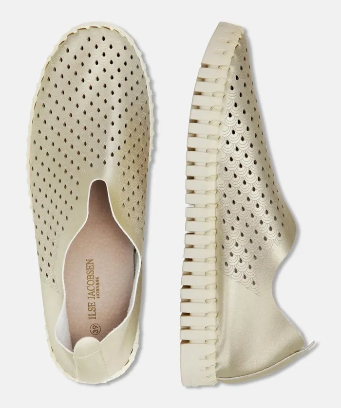 Shoes Ilse Jacobsen Tulip Flats Flats 8211 Platin Shoes Ilse Jacobsen Tulip Flats Flats 8211 Platin
