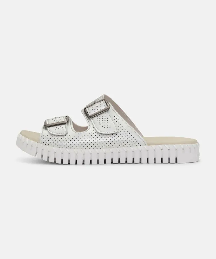 Shoes Ilse Jacobsen Tulip Flats Sandals 8211 Silver Shoes Ilse Jacobsen Tulip Flats Sandals 8211 Silver