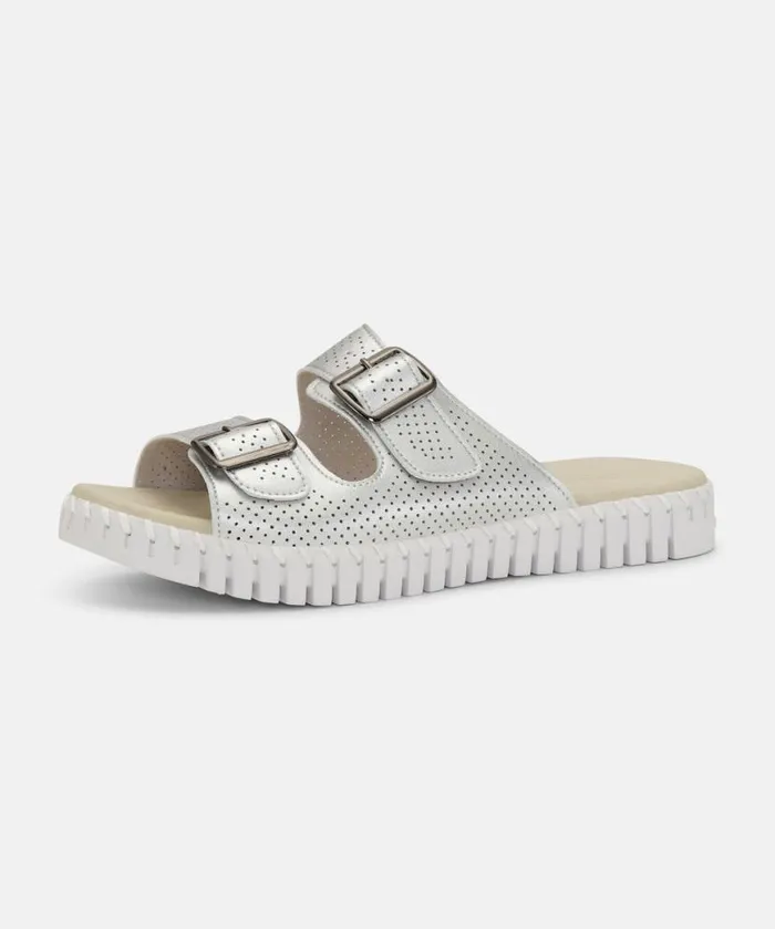 Shoes Ilse Jacobsen Tulip Flats Sandals 8211 Silver Shoes Ilse Jacobsen Tulip Flats Sandals 8211 Silver