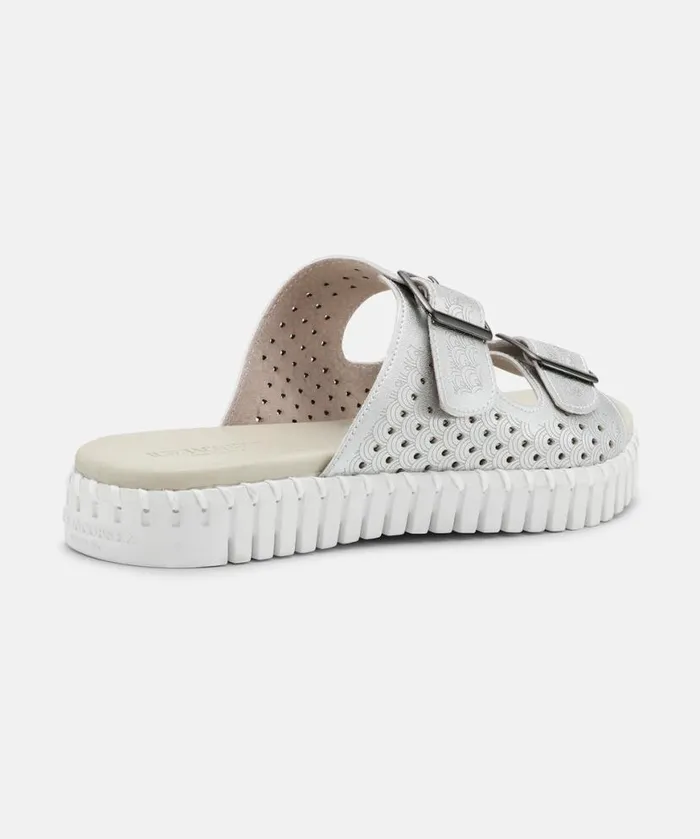 Shoes Ilse Jacobsen Tulip Flats Sandals 8211 Silver Shoes Ilse Jacobsen Tulip Flats Sandals 8211 Silver