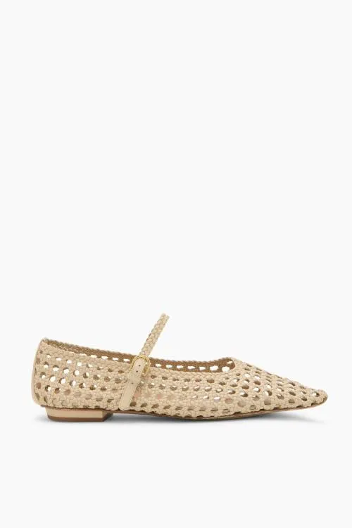Shoes Women Ulla Johnson Gracie Pointy Toe Flat Sand