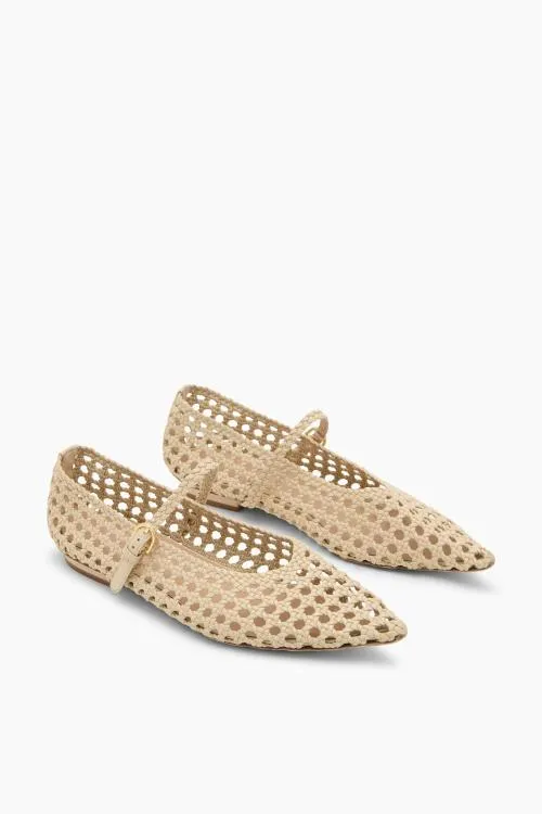 Shoes Women Ulla Johnson Gracie Pointy Toe Flat Sand Shoes Women Ulla Johnson Gracie Pointy Toe Flat Sand