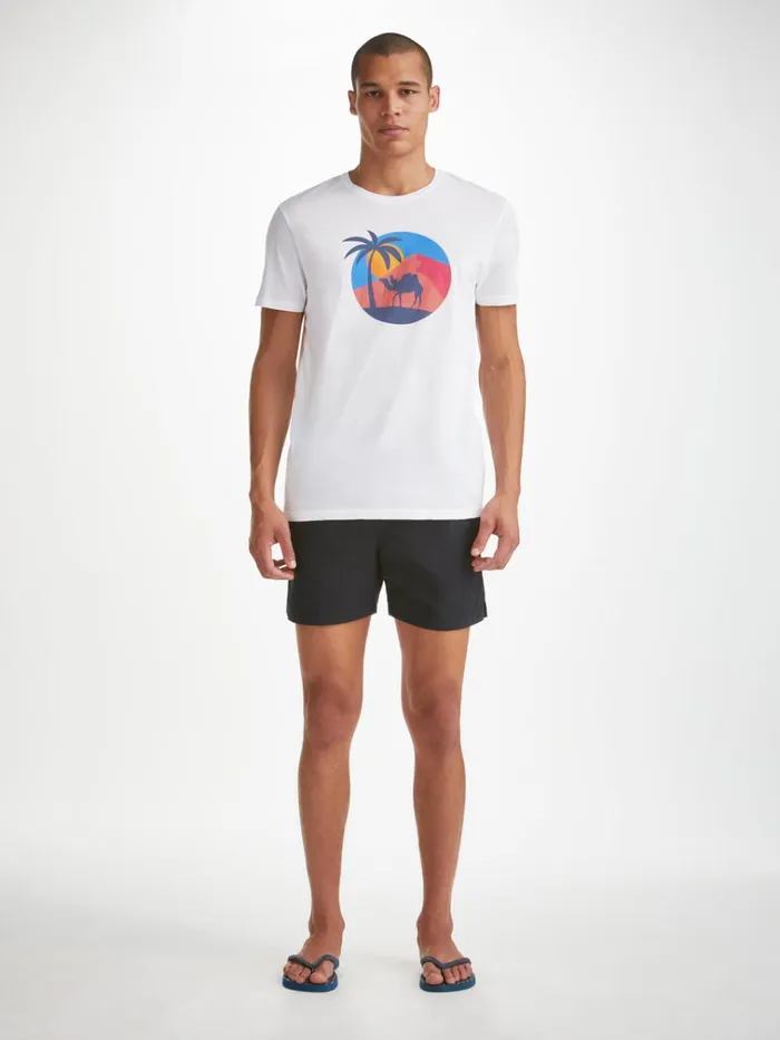 Short Sleeve TShirts Men Derek Rose TShirt Ripley 19 Pima Cotton White
