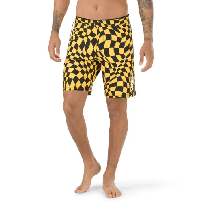 Shorts and Boardshorts Vans Men Surf Trunk 198243 25 Lemon Chrome Warp Check Shorts and Boardshorts Vans Men Surf Trunk 198243 25 Lemon Chrome Warp Check