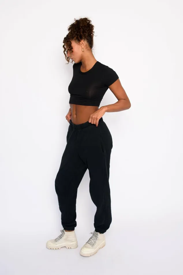Skatie Basics Baby Tee Jersey Black 8211 Women